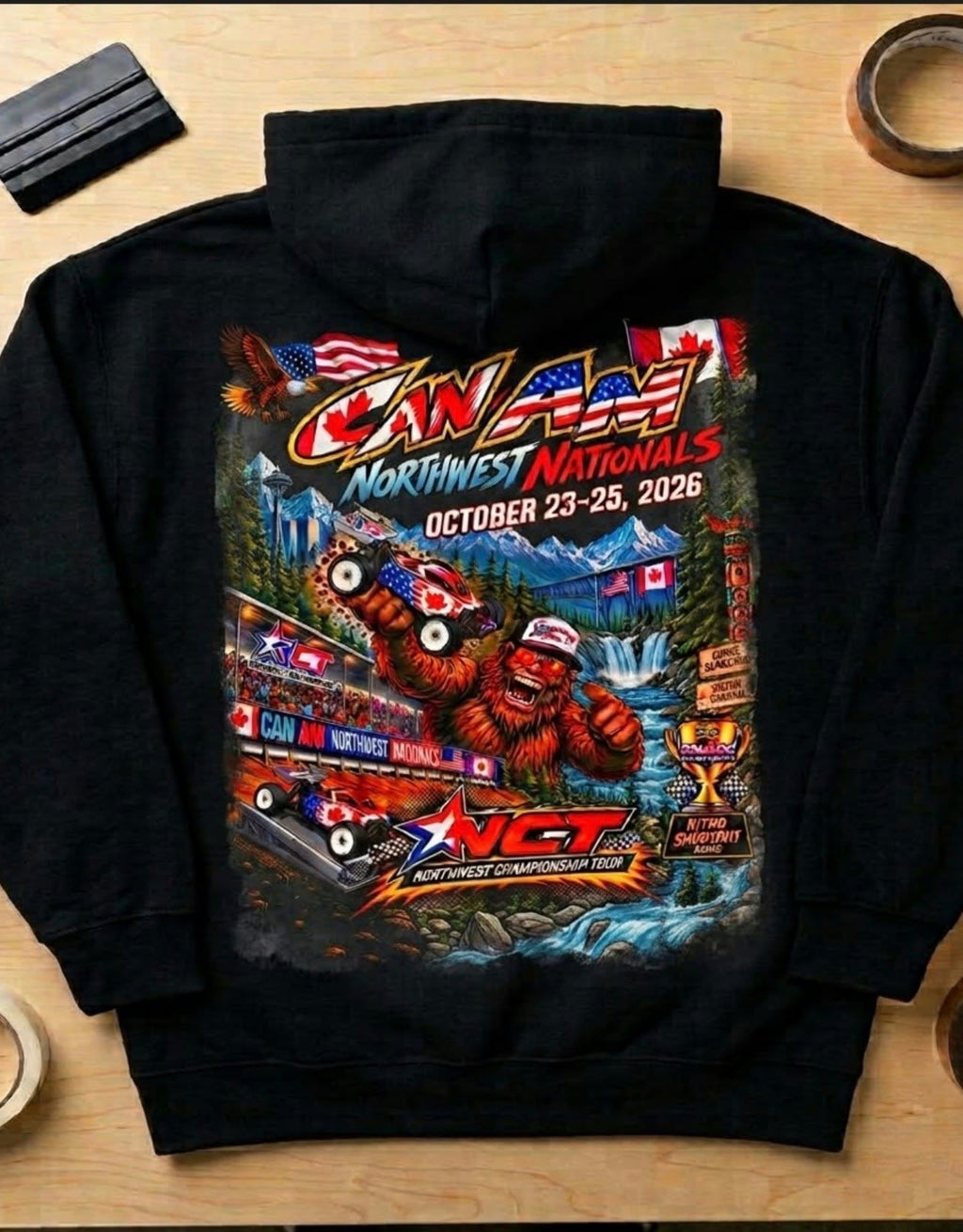 Black Can-Am hoodie back