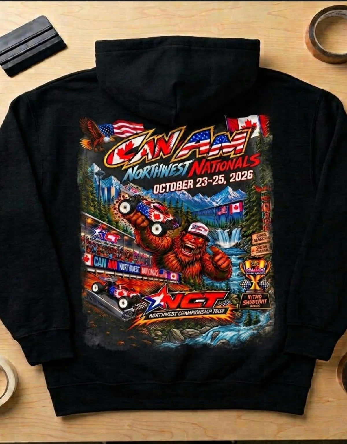 Black Can-Am hoodie back