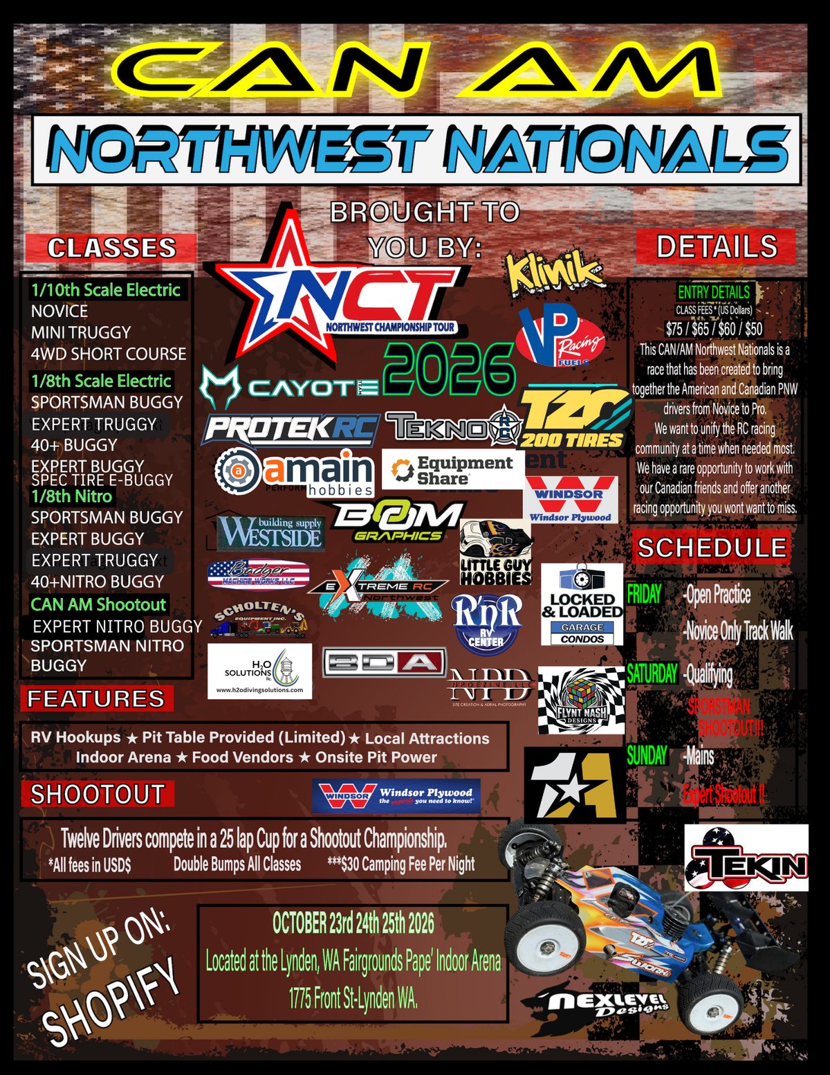 CAN-AM NORTHWEST NATIONALS OCTOBER 23rd, 24th, & 25th, 2026
